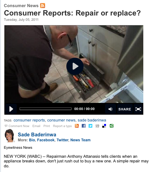 The Appliance Doctor talks about home appliance repairs on Consumer Reports